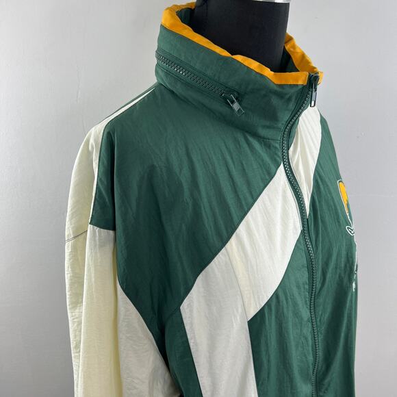 Mitchell & Ness Throwbacks NFL Green Bay PACKERS Full Zip Windbreaker Hood XL - Picture 5 of 11